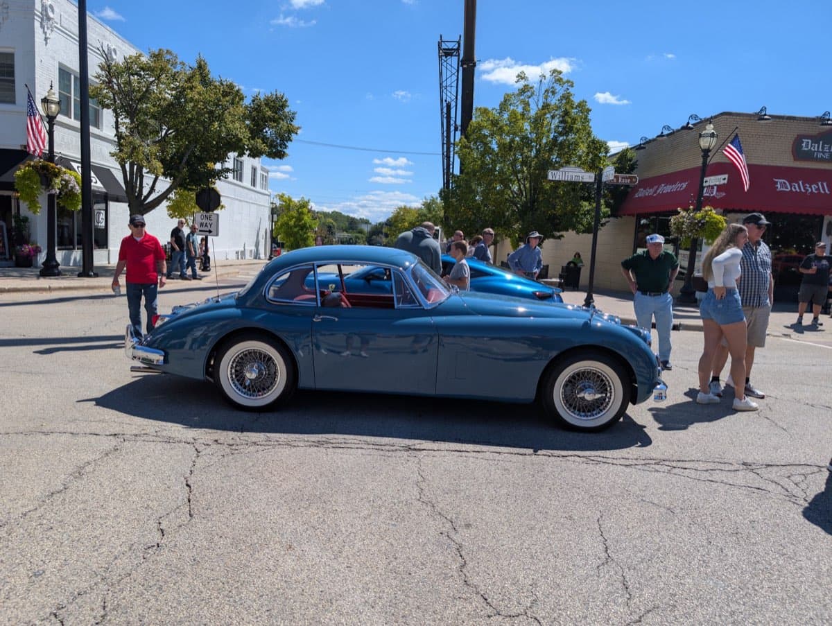 Classic Jaguar XK at Crystal Lake Cars and Caffeine
